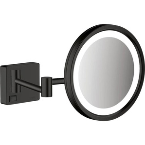 Rasierspiegel HANSGROHE AddStoris Spiegel Gr. B/H/T: 20,8 cm x 21,7 cm x 39,3 cm, schwarz (mattschwarz) Kosmetikspiegel