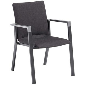 RASMUS Stapelstuhl, Aluminiumgestell in Anthrazit, Bezug: Sunbrella Sooty