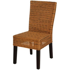 Rattanstuhl  Lambert ¦ holzfarben ¦ Maße (cm): B: 46 H: 94 T: 58.0