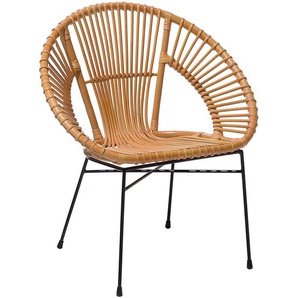 Rattanstuhl Natürlich Rattan/Metall für den Innenbereich Modern