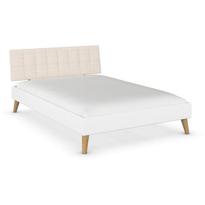 rauch Bett »Mavi-Extra« mit Polsterkopfteil, 140 cm Liegefläche, weiß