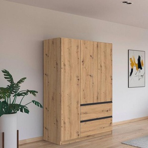 rauch Drehtürenschrank Costa mit Schubkästen, grifflose Front mit Push-to-Open Funktion