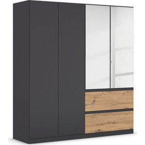 rauch Drehtürenschrank Costa Schubkästen und Spiegeltüren, grifflose Front, Push-to-Open Funktion