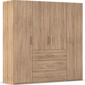 rauch Drehtürenschrank Kleiderschrank Schrank Garderobe Schlafzimmerschrank EVELYN (in 2 Höhen 197 oder 210 cm erhältlich) in elegantem Stil mit Schubladen 3 Breiten und 2 Höhen MADE IN GERMANY
