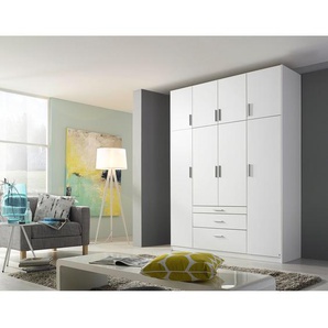 Drehtürenschrank 181cm Weiß/Alpinweiß ohne Spiegeltür/-en