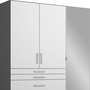 rauch Drehtürenschrank »Kleiderschrank Schrank Garderobe Garderobenschrank Topseller HOMBURG«, mit Spiegel, oberer Schubkasten mit Einteilung MADE IN GERMANY