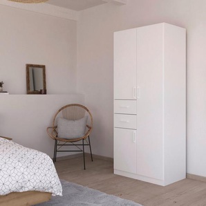 rauch Drehtürenschrank Kleiderschrank Schrank Garderobe MAIKA mit Dekor-Front 2 Schubladen, in verschiedenen Breiten, Höhen, Farben, MADE IN GERMANY