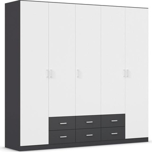 rauch Drehtürenschrank Kleiderschrank Schrank Garderobe Wäscheschrank GAMMA in 3 Breiten mit 6 Schubladen, in schlichtem Design TOPSELLER MADE IN GERMANY