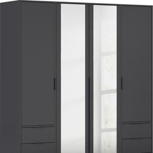 rauch Drehtürenschrank Kleiderschrank Schrank Garderobe Wäscheschrank NAGATA mit Spiegel (in 3 verschiedenen Ausstattungen BASIC/CLASSIC/PREMIUM) und Schubladen sowie Stangengriffen TOPSELLER MADE IN GERMANY