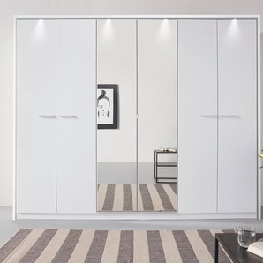 rauch Drehtürenschrank Oteli mit Mittelspiegel und Passepartout optional mit Beleuchtung