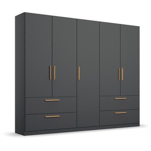 rauch Drehtürenschrank »Skandi«, 5-türig, grau metallic
