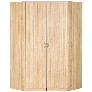 Eckschrank 117 x 197 x 117cm Braun/Eiche Sonoma Dekor