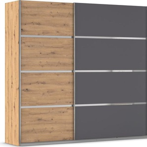 rauch Kleiderschrank Schwebetürenschrank ´s Choice Garderobe Schrank TOP ANGEBOT Avola (in 3 verschiedenen Ausstattungen BASIC/CLASSIC/PREMIUM) mit eleganten Zierleisten in Chrom, Schwarz oder Weiß MADE IN GERMANY