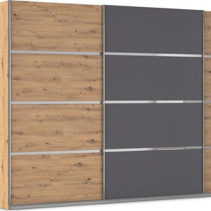 rauch Kleiderschrank Schwebetürenschrank ´s Choice Garderobe Schrank TOP ANGEBOT Avola (in 3 verschiedenen Ausstattungen BASIC/CLASSIC/PREMIUM) mit eleganten Zierleisten in Chrom, Schwarz oder Weiß MADE IN GERMANY