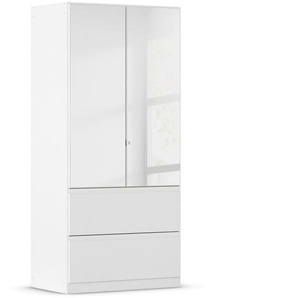 rauch Kleiderschrank »Joel«, 2 Türen, 2 Schubladen und Spiegel, weiß