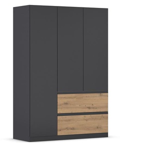 rauch Kleiderschrank »Joel«, 3-türig, grau metallic/Eiche Artisan