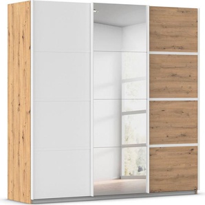rauch Kleiderschrank Schwebetürenschrank ´s Choice Garderobe Schrank TOP ANGEBOT Avola (in 3 verschiedenen Ausstattungen BASIC/CLASSIC/PREMIUM inkl. Spiegel) mit eleganten Zierleisten in Chrom, Schwarz oder Weiß MADE IN GERMANY