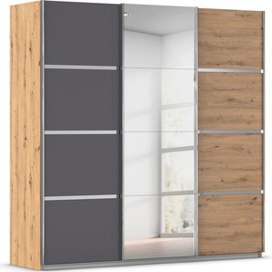 rauch Kleiderschrank Schwebetürenschrank ´s Choice Garderobe Schrank TOP ANGEBOT Avola (in 3 verschiedenen Ausstattungen BASIC/CLASSIC/PREMIUM inkl. Spiegel) mit eleganten Zierleisten in Chrom, Schwarz oder Weiß MADE IN GERMANY