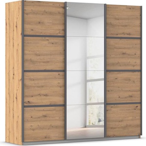 rauch Kleiderschrank Schwebetürenschrank ´s Choice Garderobe Schrank TOP ANGEBOT Avola (in 3 verschiedenen Ausstattungen BASIC/CLASSIC/PREMIUM inkl. Spiegel) mit eleganten Zierleisten in Chrom, Schwarz oder Weiß MADE IN GERMANY