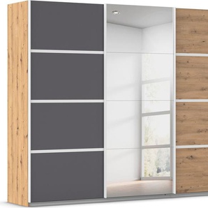 rauch Kleiderschrank Schwebetürenschrank ´s Choice Garderobe Schrank TOP ANGEBOT Avola (in 3 verschiedenen Ausstattungen BASIC/CLASSIC/PREMIUM inkl. Spiegel) mit eleganten Zierleisten in Chrom, Schwarz oder Weiß MADE IN GERMANY