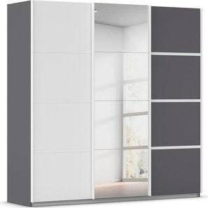 rauch Kleiderschrank Schwebetürenschrank ´s Choice Garderobe Schrank TOP ANGEBOT Avola (in 3 verschiedenen Ausstattungen BASIC/CLASSIC/PREMIUM inkl. Spiegel) mit eleganten Zierleisten in Chrom, Schwarz oder Weiß MADE IN GERMANY