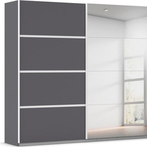 rauch Kleiderschrank Schwebetürenschrank ´s Choice Garderobe Schrank TOP ANGEBOT Avola (in 3 verschiedenen Ausstattungen BASIC/CLASSIC/PREMIUM inkl. Spiegel) mit eleganten Zierleisten in Chrom, Schwarz oder Weiß MADE IN GERMANY