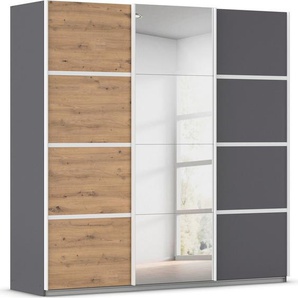 rauch Kleiderschrank Schwebetürenschrank ´s Choice Garderobe Schrank TOP ANGEBOT Avola (in 3 verschiedenen Ausstattungen BASIC/CLASSIC/PREMIUM inkl. Spiegel) mit eleganten Zierleisten in Chrom, Schwarz oder Weiß MADE IN GERMANY