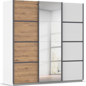rauch Kleiderschrank Schwebetürenschrank ´s Choice Garderobe Schrank TOP ANGEBOT Avola (in 3 verschiedenen Ausstattungen BASIC/CLASSIC/PREMIUM inkl. Spiegel) mit eleganten Zierleisten in Chrom, Schwarz oder Weiß MADE IN GERMANY