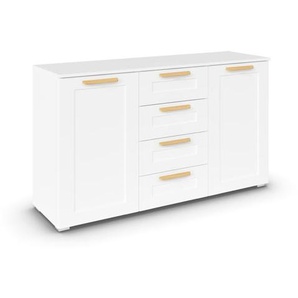 rauch Kommode »Aditio«, 2-türig, 4 Schubladen, 140 x 81 cm, weiß-eichenfarben