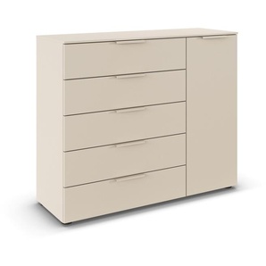 rauch Kommode »Flipp«, 1 Tür, 5 Schubladen mit Soft-Close, beige/champagner