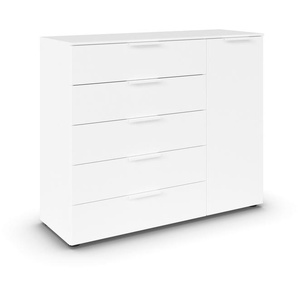 rauch Kommode »Flipp«, 1 Tür, 5 Schubladen mit Soft-Close, weiß