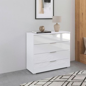rauch Schubkastenkommode Sideboard Schubladenkommode AGORDO mit Dekor- oder Hochglanzfront (in zwei Griff-Farben), Breite 93 cm mit 4 großen Schubladen für viel Stauraum MADE IN GERMANY