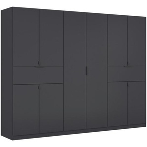 Rauch Möbel Drehtürenschrank, Grau, Metall, 3 Fächer, 2 Schubladen, 271x210x54 cm, Blauer Engel, BQ - Bündnis für Qualität, Made in Germany,