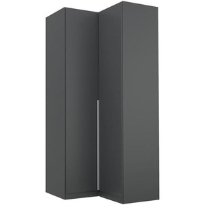 Rauch Möbel Eckkleiderschrank Rauch Alabama, Grau, Holzwerkstoff, 7 Fächer, 100x229x102 cm, Blauer Engel, Goldenes M, BQ - Bündnis für Qualität, Made