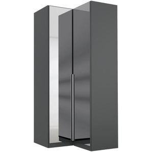 Rauch Möbel Eckkleiderschrank Rauch Alabama, Grau, Holzwerkstoff, 7 Fächer, 100x229x102 cm, Blauer Engel, Goldenes M, BQ - Bündnis für Qualität, Made