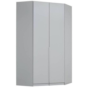 Rauch Möbel Eckkleiderschrank , Hellgrau , Holzwerkstoff , 12 Fächer , 117x229x117 cm , Blauer Engel, Goldenes M, BQ - Bündnis für Qualität, Made in Germany, DIN EN ISO 50001 , Schlafzimmer, Kleiderschränke, Eckschränke