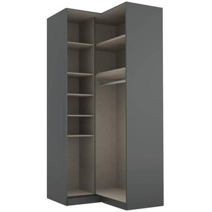 Rauch Möbel Eckkleiderschrank Rauch Alabama, Grau, Holzwerkstoff, 7 Fächer, 100x229x102 cm, Blauer Engel, Goldenes M, BQ - Bündnis für Qualität, Made