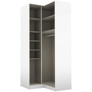 Rauch Möbel Eckkleiderschrank Rauch Alabama, Weiß, Holzwerkstoff, 7 Fächer, 100x229x102 cm, Blauer Engel, Goldenes M, BQ - Bündnis für Qualität, Made