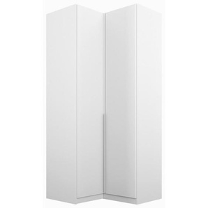Rauch Möbel Eckkleiderschrank Rauch Alabama, Weiß, Holzwerkstoff, 7 Fächer, 100x229x102 cm, Blauer Engel, Goldenes M, BQ - Bündnis für Qualität, Made