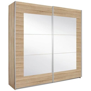 Rauch Möbel Schwebetürenschrank , Eiche , Holzwerkstoff , 2 Fächer , 181x210x62 cm , Blauer Engel, Goldenes M, BQ - Bündnis für Qualität, Made in Germany , umfangreiches Zubehör erhältlich, in verschiedenen Holzarten Größen erhältlich , Schlafzimmer,