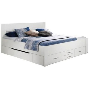 Rauch Möbel Stauraumbett Rauch Isotta, Weiß, Holzwerkstoff, 6 Schubladen, 140x200 cm, Schlafzimmer, Betten, Stauraumbetten