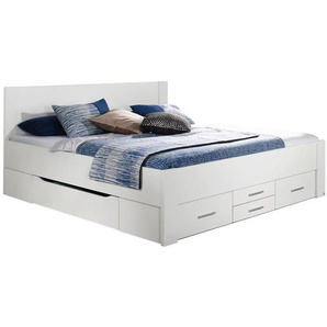 Rauch Möbel Stauraumbett Rauch Isotta, Weiß, Holzwerkstoff, 6 Schubladen, 180x200 cm, in verschiedenen Holzdekoren erhältlich, Schlafzimmer, Betten,