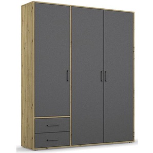 Rauch Möbelwerke Rauch Drehtürenschrank Voyager 3-türig, 2 Schübe AG436.31V3