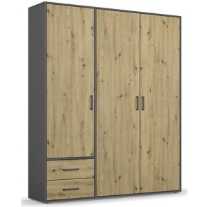 Rauch Möbelwerke Rauch Drehtürenschrank Voyager 3-türig, 2 Schübe AG439.31V3