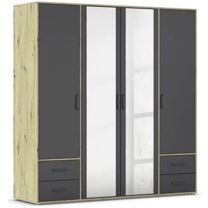 Rauch Möbelwerke Rauch Drehtürenschrank Voyager 4-türig, 4 Schübe AG436.21V4