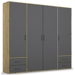 Rauch Möbelwerke Rauch Drehtürenschrank Voyager 4-türig, 4 Schübe AG436.31V4