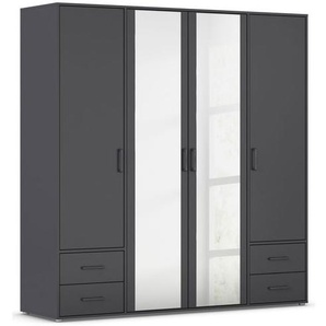 Rauch Möbelwerke Rauch Drehtürenschrank Voyager 4-türig, 4 Schübe AG437.21V4