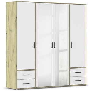 Rauch Möbelwerke Rauch Drehtürenschrank Voyager 4-türig, 4 Schübe AG440.21V4