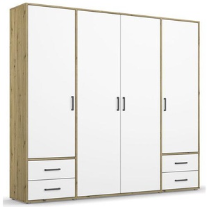 Rauch Möbelwerke Rauch Drehtürenschrank Voyager 4-türig, 4 Schübe AG440.31V4