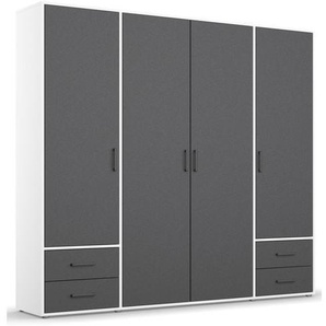 Rauch Möbelwerke Rauch Drehtürenschrank Voyager 4-türig, 4 Schübe AG450.31V4